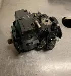 Rebuilt hydraulic pump on test bench