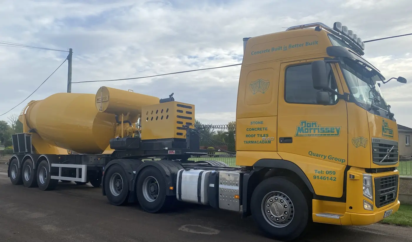 Fully assembled truck mixer ready for work