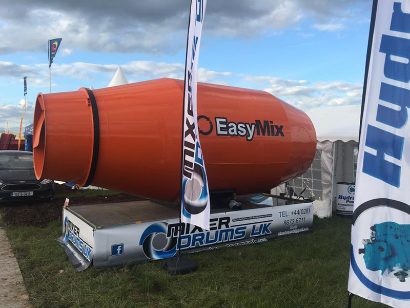 Large truck mixer on display